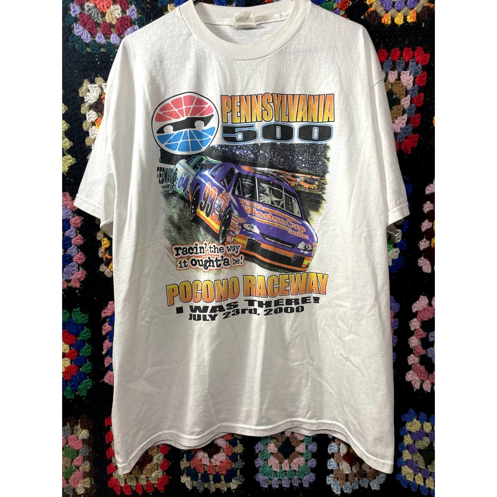 Y2K Pennsylvania 500 Pocono Raceway Racing T-shirt Large
